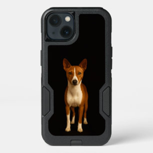 Black 4 Luxe  iPhone 13 Case, Classy Basenji Dog