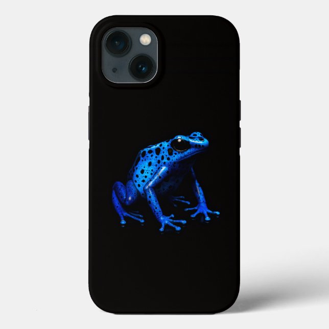 Black 4 Luxe iPhone 13 Case, Electric Blue Frog Case-Mate iPhone Case (Back)