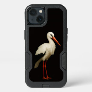Black 4 Luxe  iPhone 13 Case, Graceful White Stork