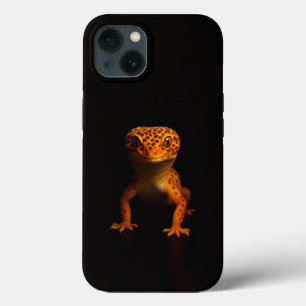 Black 4 Luxe iPhone 13 Case, Leopard Gecko iPhone 13 Case