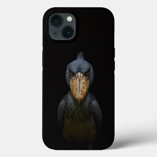 Black 4 Luxe iPhone 13, Exotic Shoebill Bird Case-Mate iPhone Case (Back)