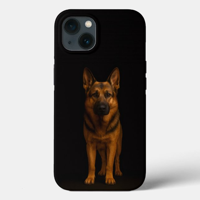 Black 4 Luxe iPhone 13, German Shepherd Dog Case-Mate iPhone Case (Back)