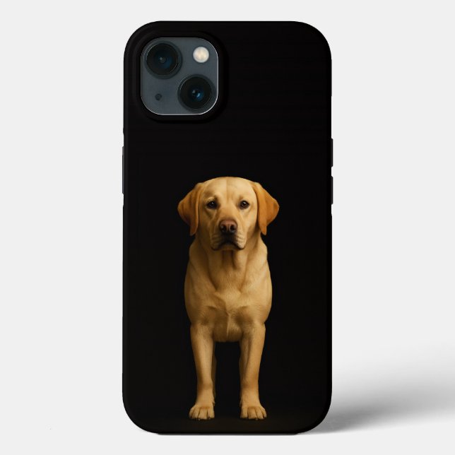 Black 4 Luxe iPhone 13, Minimalist Labrador Case-Mate iPhone Case (Back)