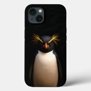 Black 4 Luxe iPhone 13, Rockhooper Penguin 13 Case