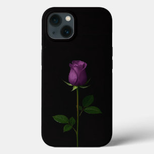 Black 4 Luxe iPhone 13, Royal Violet Rose 13 Case