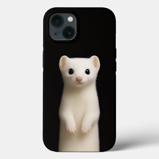 Black 4 Luxe iPhone 13, Stylish Ermine Case-Mate iPhone Case (Back)