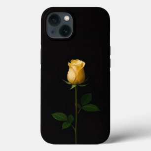 Black 4 Luxe iPhone 13, Sunlit Yellow Rose 13 Case