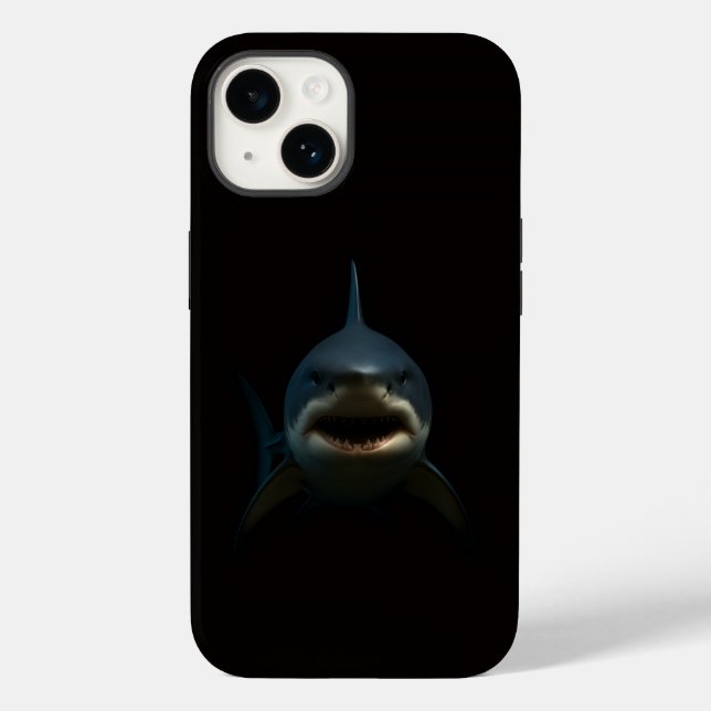 Black 4 Luxe iPhone 14 Mate, Great White Shark Case-Mate iPhone Case (Back)