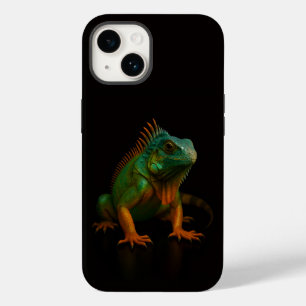 Black 4 Luxe iPhone 14 Mate, Green Iguana Case-Mate iPhone 14 Case