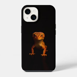 Black 4 Luxe iPhone 14 Mate, Leopard Gecko Case