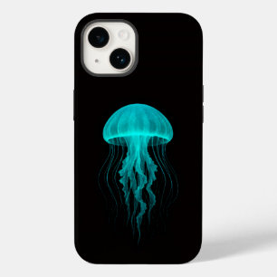 Black 4 Luxe iPhone 14 Mate, Neon Green Jellyfish Case-Mate iPhone 14 Case