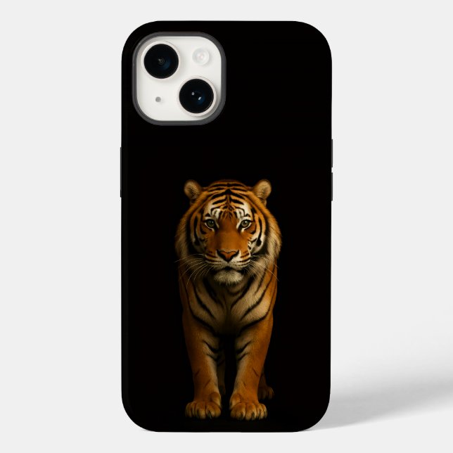 Black 4 Luxe iPhone 14 Mate, Noble Tiger Case-Mate iPhone Case (Back)