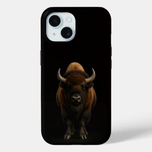Black 4 Luxe iPhone 15 Case, American Bison Case