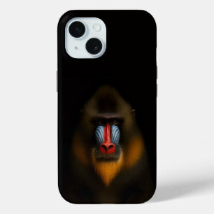 Black 4 Luxe iPhone 15 Case-Mate, Mandrill Monkey iPhone 15 Case