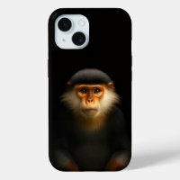 Black 4 Luxe iPhone 15 Case-Mate, Red Douc Langur