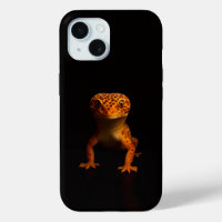 Black 4 Luxe iPhone 15 Mate, Leopard Gecko