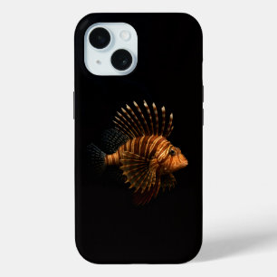 Black 4 Luxe iPhone 15 Mate, Red Lionfish Case
