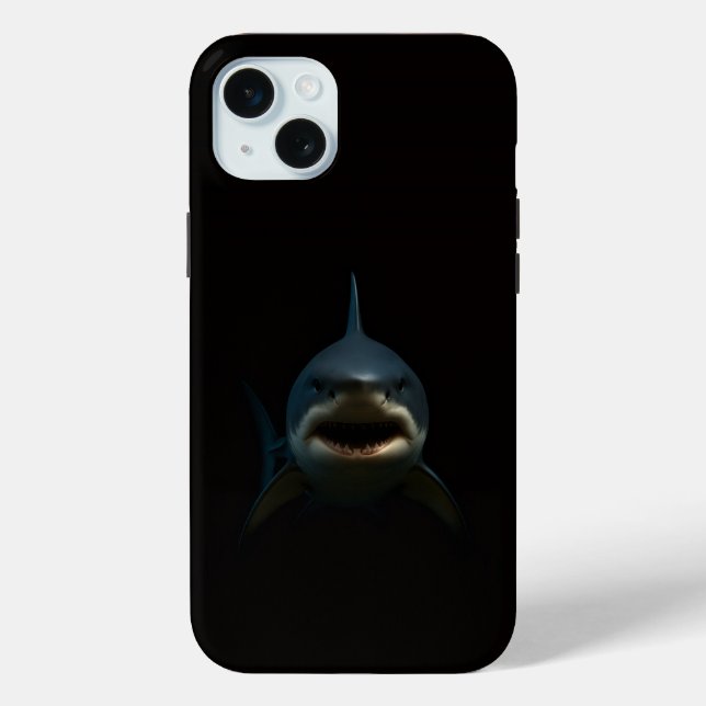 Black 4 Luxe iPhone 15 Plus, Great White Shark Case-Mate iPhone Case (Back)