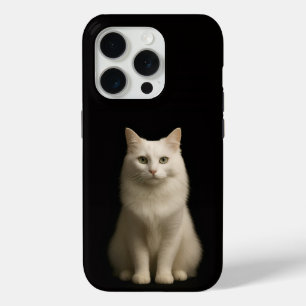 Black 4 Luxe iPhone 15 Pro Mate, Angora Cat Case