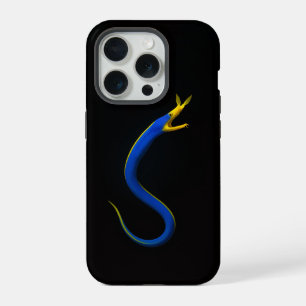 Black 4 Luxe iPhone 15 Pro Mate, Blue Ribbon Eel Case