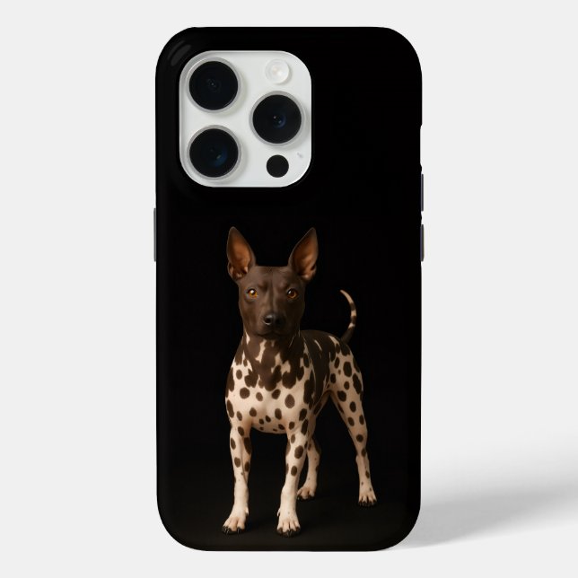 Black 4 Luxe iPhone 15 Pro Mate, Hairless Terrier Case-Mate iPhone Case (Back)
