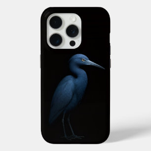 Black 4 Luxe iPhone 15 Pro Mate, Little Blue Heron iPhone 15 Pro Case