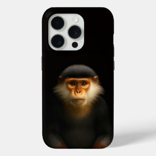 Black 4 Luxe iPhone 15 Pro Mate, Red Douc Langur iPhone 15 Pro Case