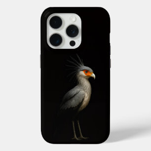 Black 4 Luxe iPhone 15 Pro Mate, Secretarybird iPhone 15 Pro Case