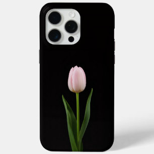 Black 4 Luxe iPhone 15 Pro Max, Blush Pink Tulip iPhone 15 Pro Max Case