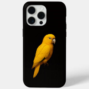 Black 4 Luxe iPhone 15 Pro Max, Golden Parakeet Max Case