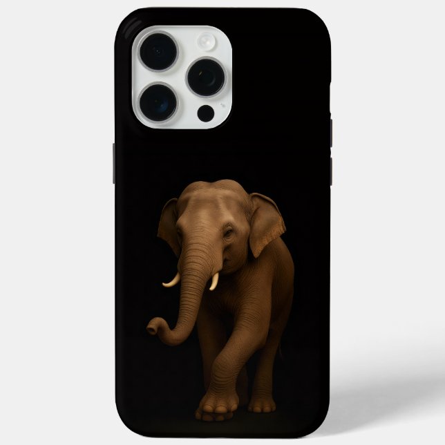Black 4 Luxe iPhone 15 Pro Max, Indian Elephant Case-Mate iPhone Case (Back)