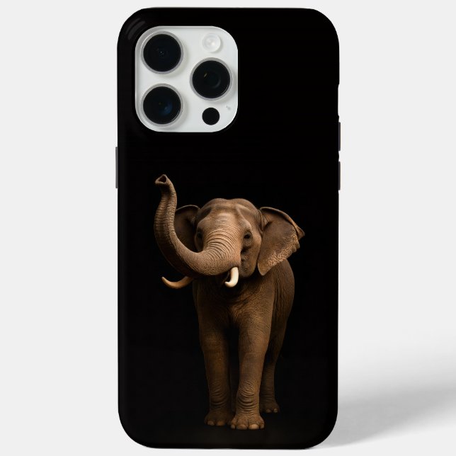 Black 4 Luxe iPhone 15 Pro Max, Mighty Elephant Case-Mate iPhone Case (Back)