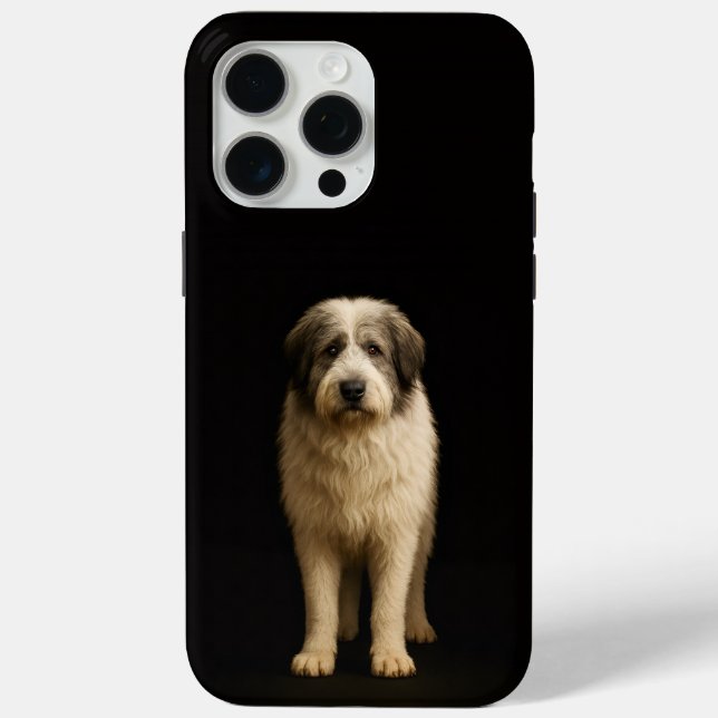 Black 4 Luxe iPhone 15 Pro Max, Mioritic Shepherd Case-Mate iPhone Case (Back)