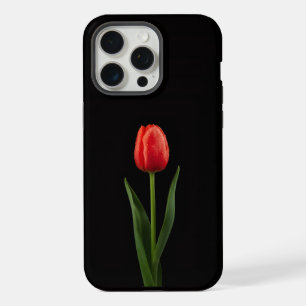 Black 4 Luxe iPhone 15 Pro Max, Ruby Red Tulip Max Case