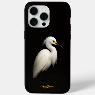 Black 4 Luxe iPhone 15 Pro Max, Snowy Egret iPhone 15 Pro Max Case