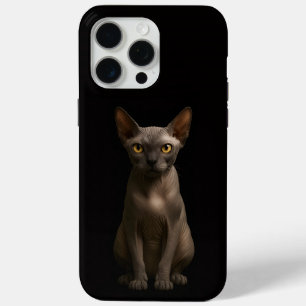 Black 4 Luxe iPhone 15 Pro Max, Sphynx Cat iPhone 15 Pro Max Case