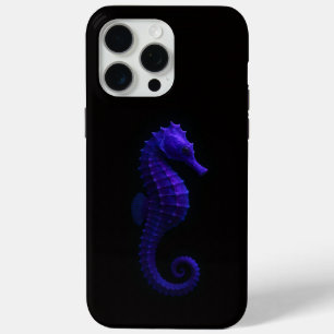 Black 4 Luxe iPhone 15 Pro Max, Violet Seahorse iPhone 15 Pro Max Case