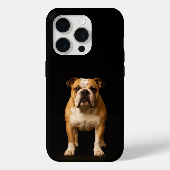 Black 4 Luxe iPhone 15 Pro Stamina Bulldog Case-Mate iPhone Case (Back)