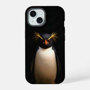 Black 4 Luxe iPhone 15, Rockhopper Penguin 15 Case