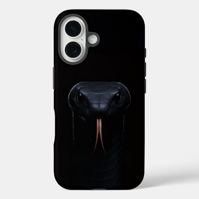 Black 4 Luxe iPhone 16 Case-Mate, Black Mamba Case-Mate iPhone Case (Back)