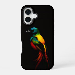 Black 4 Luxe iPhone 16 Case-Mate, Rainbow Bird Case