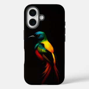 Black 4 Luxe iPhone 16 Case-Mate, Rainbow Bird Case