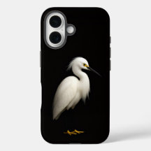 Black 4 Luxe iPhone 16 Case-Mate, Snowy Egret