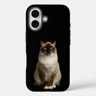 Black 4 Luxe iPhone 16 Mate, Birmanese Cat iPhone 16 Case