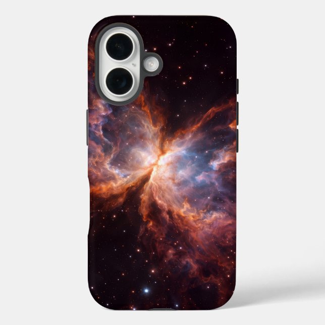 Black 4 Luxe iPhone 16 Mate, Butterfly Nebula Case-Mate iPhone Case (Back)