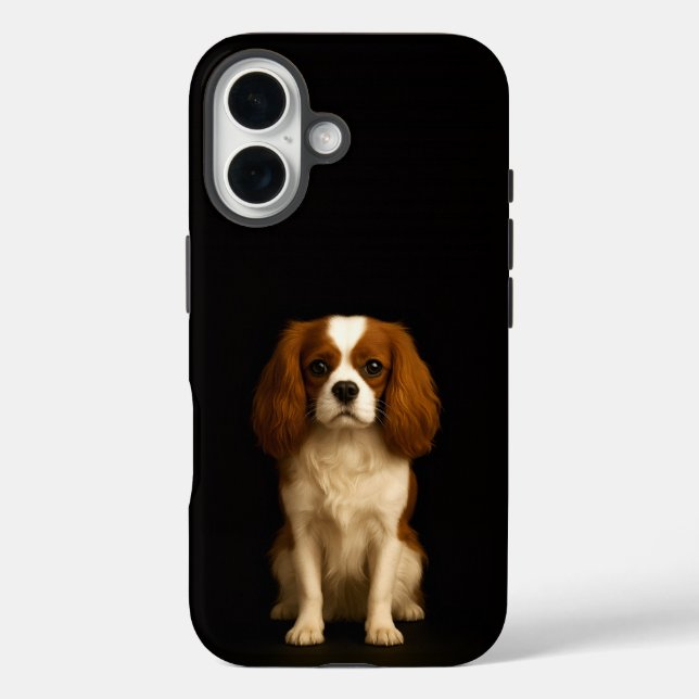 Black 4 Luxe iPhone 16 Mate, Cavalier Spaniel Case-Mate iPhone Case (Back)