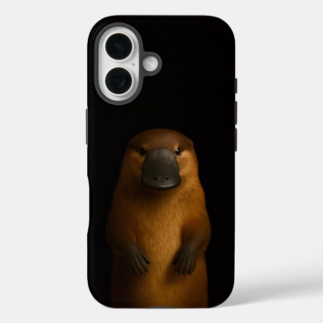 Black 4 Luxe iPhone 16 Mate, Elegant Platypus Case-Mate iPhone Case (Back)