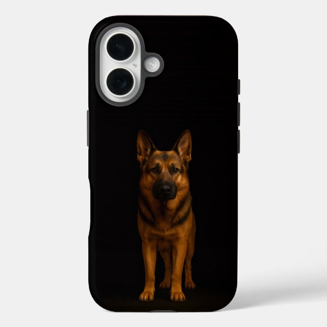 Black 4 Luxe iPhone 16 Mate, German Shepherd Case-Mate iPhone Case (Back)