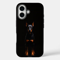 Black 4 Luxe iPhone 16 Mate, Guardian Doberman Dog