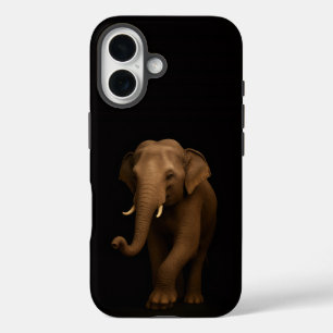 Black 4 Luxe iPhone 16 Mate, Indian Elephant Case
